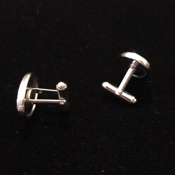 3/$15 ⭐️ Vintage script “g” silver tone cuff links unbranded . Cufflinks (p) - Picture 3 of 4